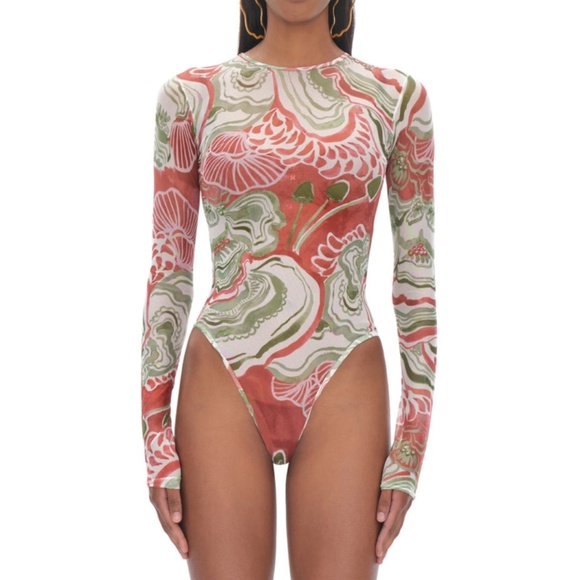 Andrea Iyamah Elle mesh bodysuit - Picture 1 of 8